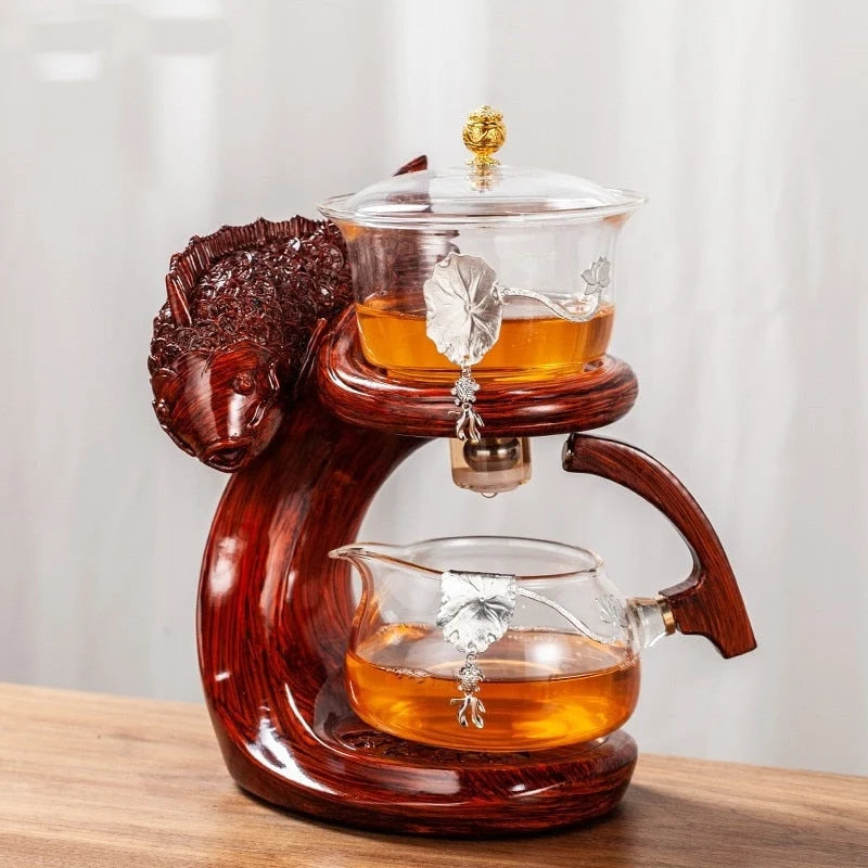 Teapot Glass & Resin Magnetic Fish Design