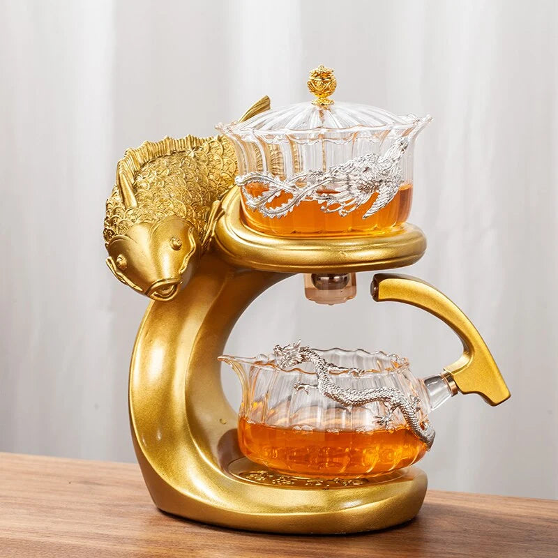 Teapot Glass & Resin Magnetic Fish Design