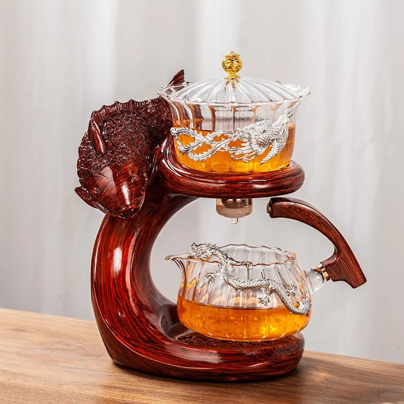 Teapot Glass & Resin Magnetic Fish Design