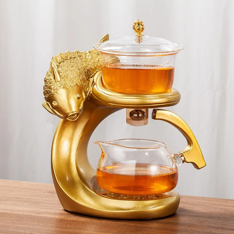 Teapot Glass & Resin Magnetic Fish Design