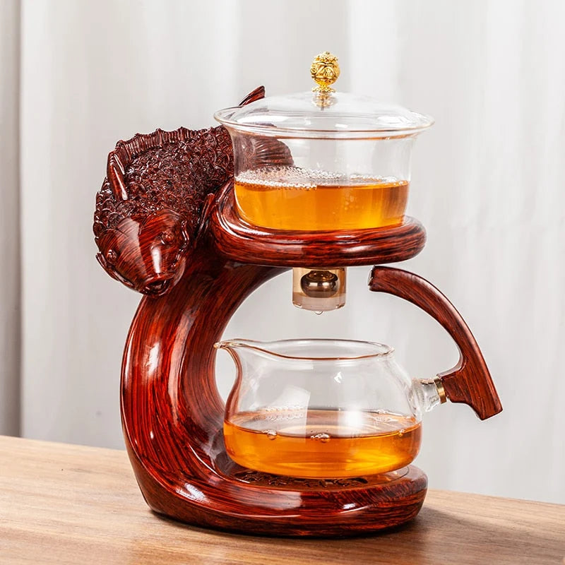 Teapot Glass & Resin Magnetic Fish Design