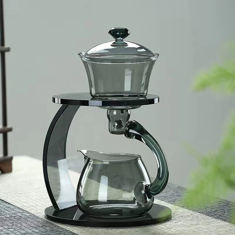 Teapot Set Magnetic Auto-Flow Heat-Resistant Glass