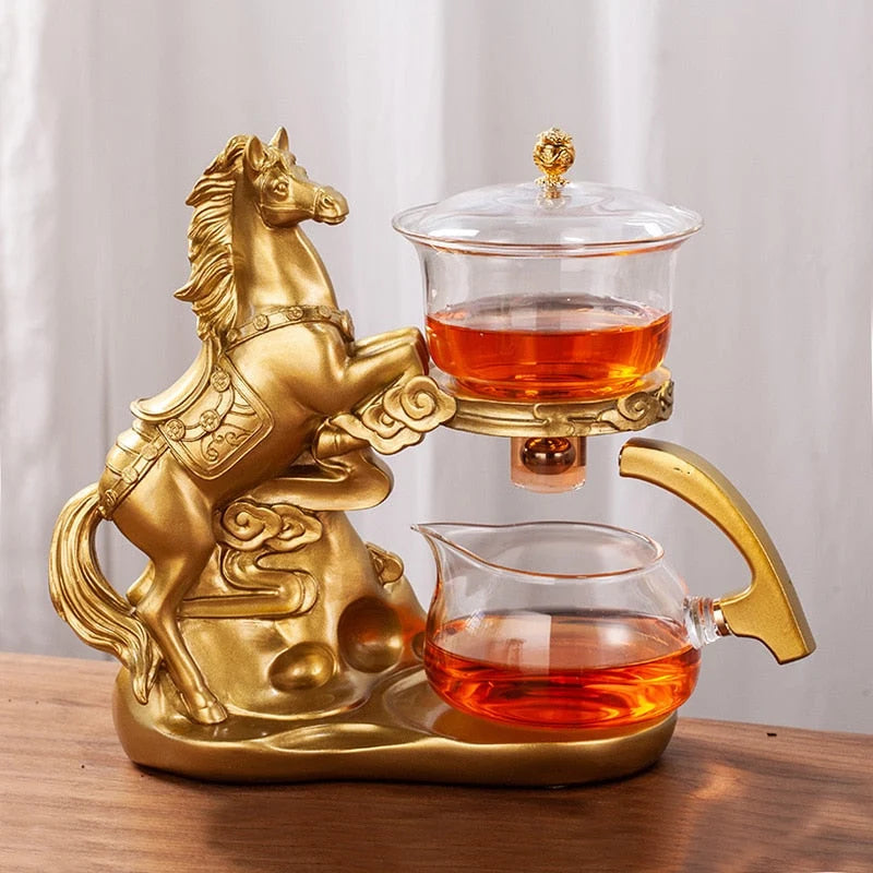 Teapot With Infuser Basket Dragon Design