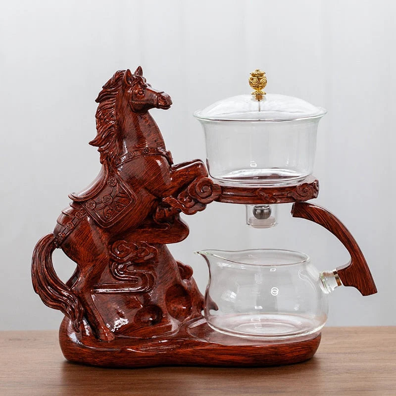 Teapot With Infuser Basket Dragon Design