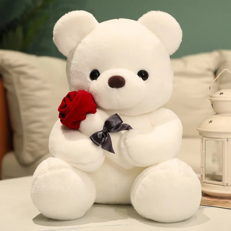Teddy Bear Artificial Roses Long-Lasting Keepsake