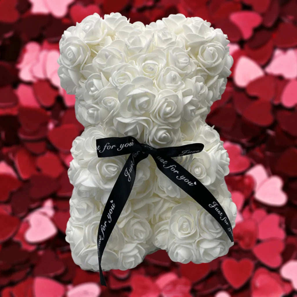 Teddy Bear Rose-Covered Gift-Ready & Low-Maintenance