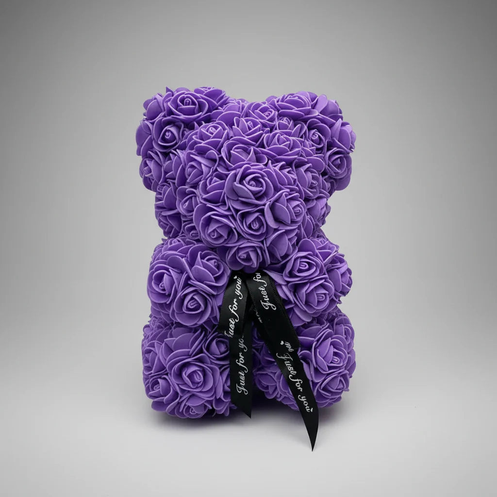 Teddy Bear Rose-Covered Gift-Ready & Low-Maintenance