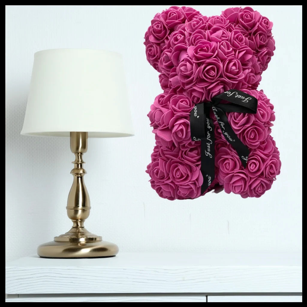 Teddy Bear Rose-Covered Gift-Ready & Low-Maintenance