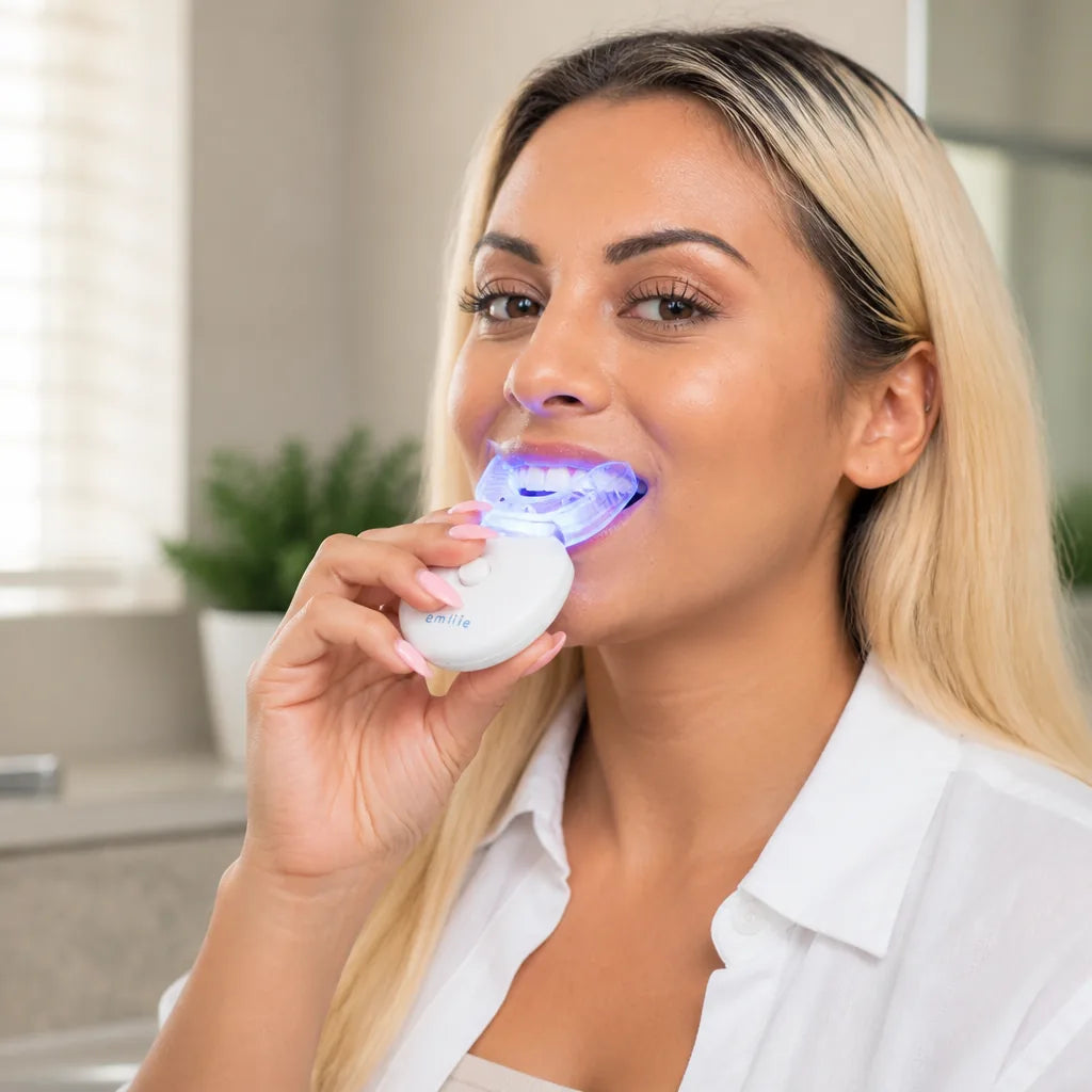 Teeth Whitening Kit LED Blue Light Carbamide Peroxide Gel