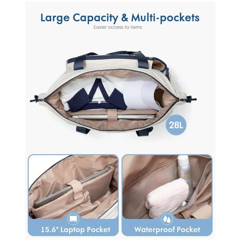 Tennis Bag Holds Three Rackets Water-Resistant Padded Shoulder Straps