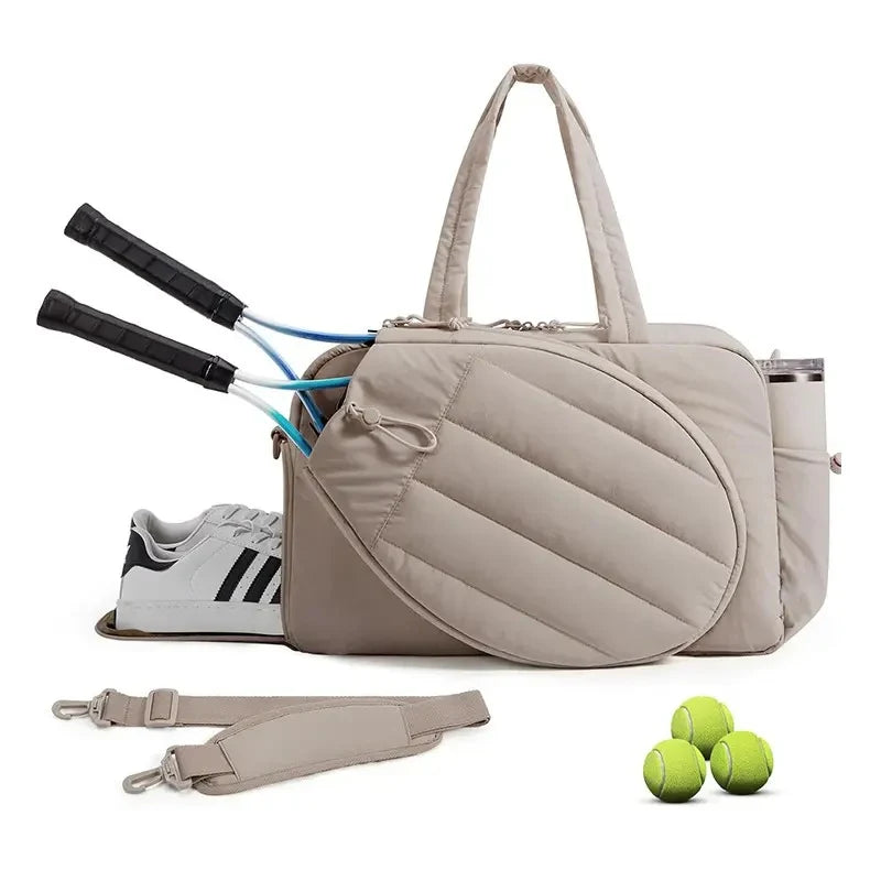 Tennis Racket Tote Bag Weather-Resistant Padded Holds Two Rackets