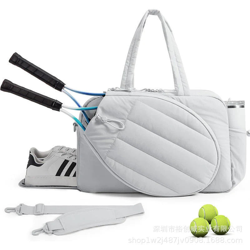 Tennis Racket Tote Bag Weather-Resistant Padded Holds Two Rackets