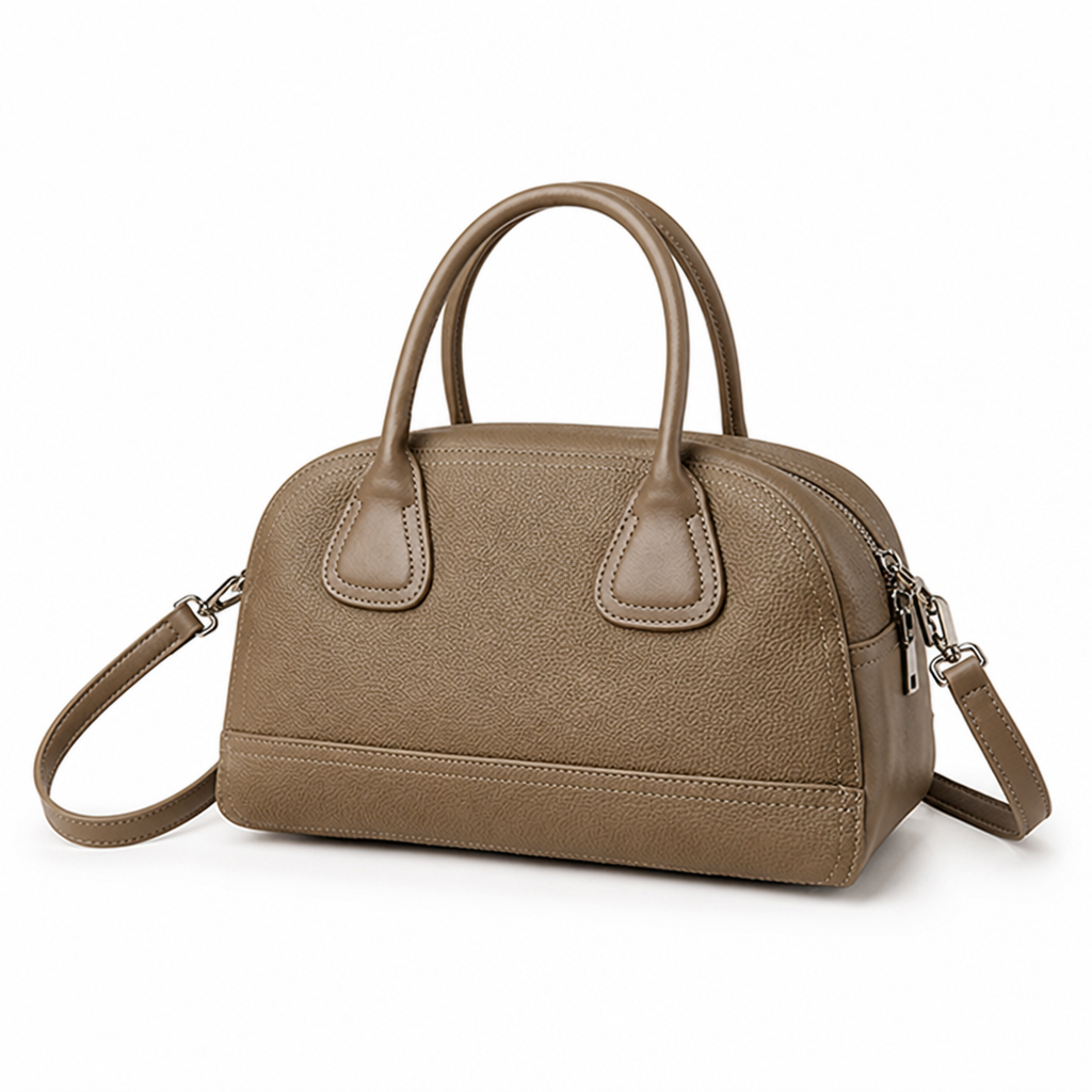 Textured Leather Organizer Doctor Bag (Top Handle & Adjustable Strap)