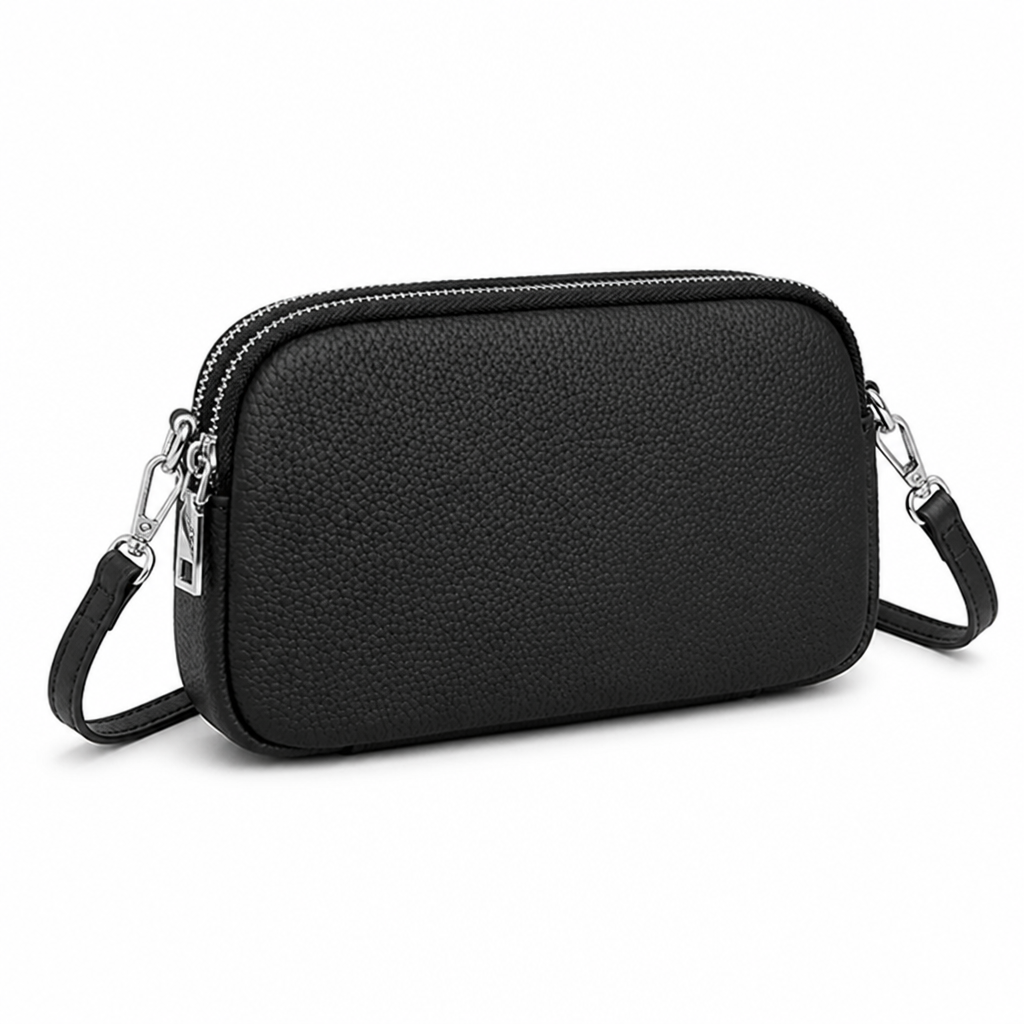 Textured Vegan Leather Crossbody Bag