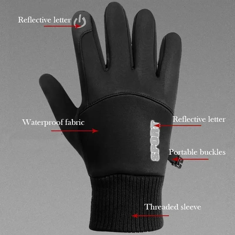 Thermal Gloves Touchscreen-Compatible Water-Resistant Non-Slip Grip
