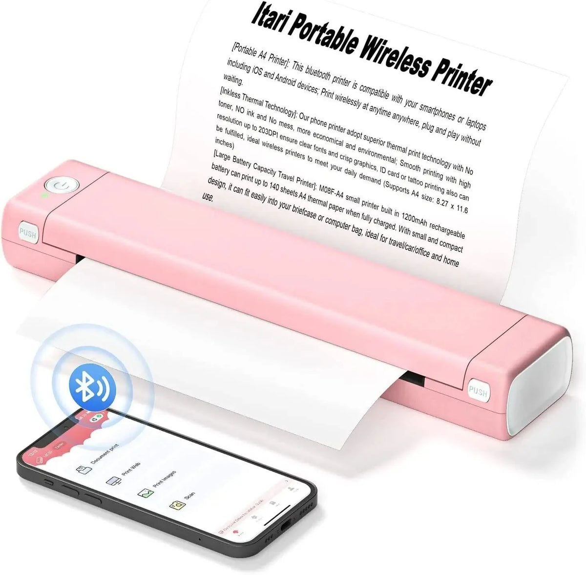 Thermal Printer Portable Wireless Letter Size