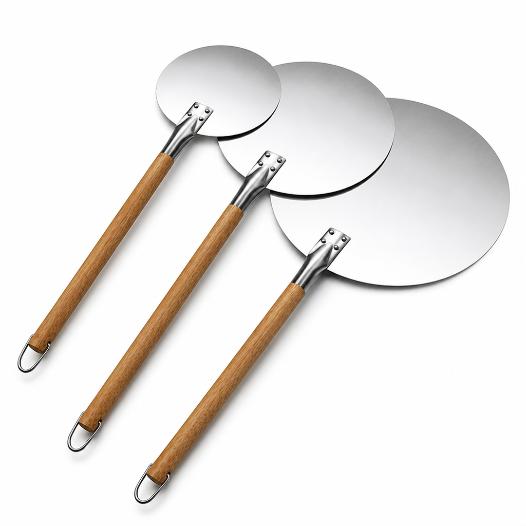 Thin Tapered Stainless Steel Pizza Peel Set (Assorted Sizes)