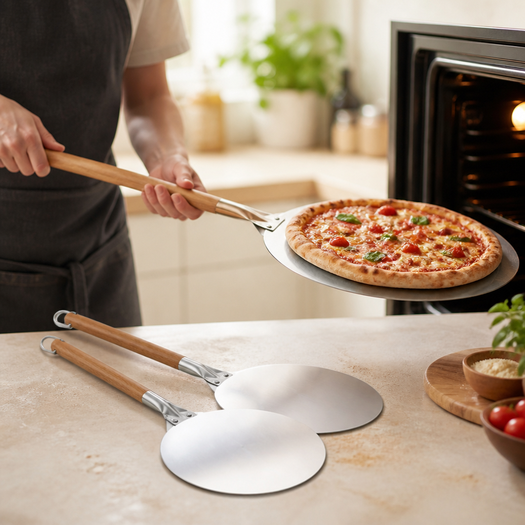 Thin Tapered Stainless Steel Pizza Peel Set (Assorted Sizes)
