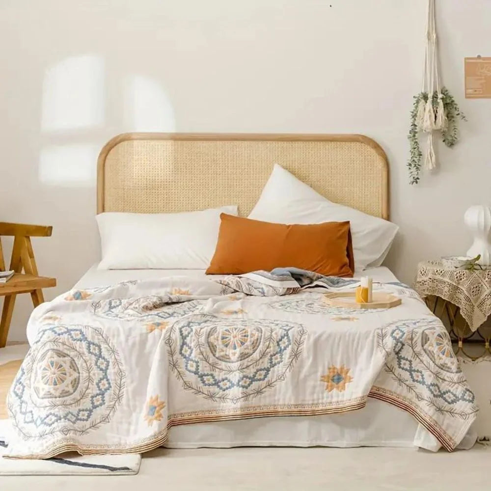 Throw Blanket Boho Mandala Soft Weave Machine Washable