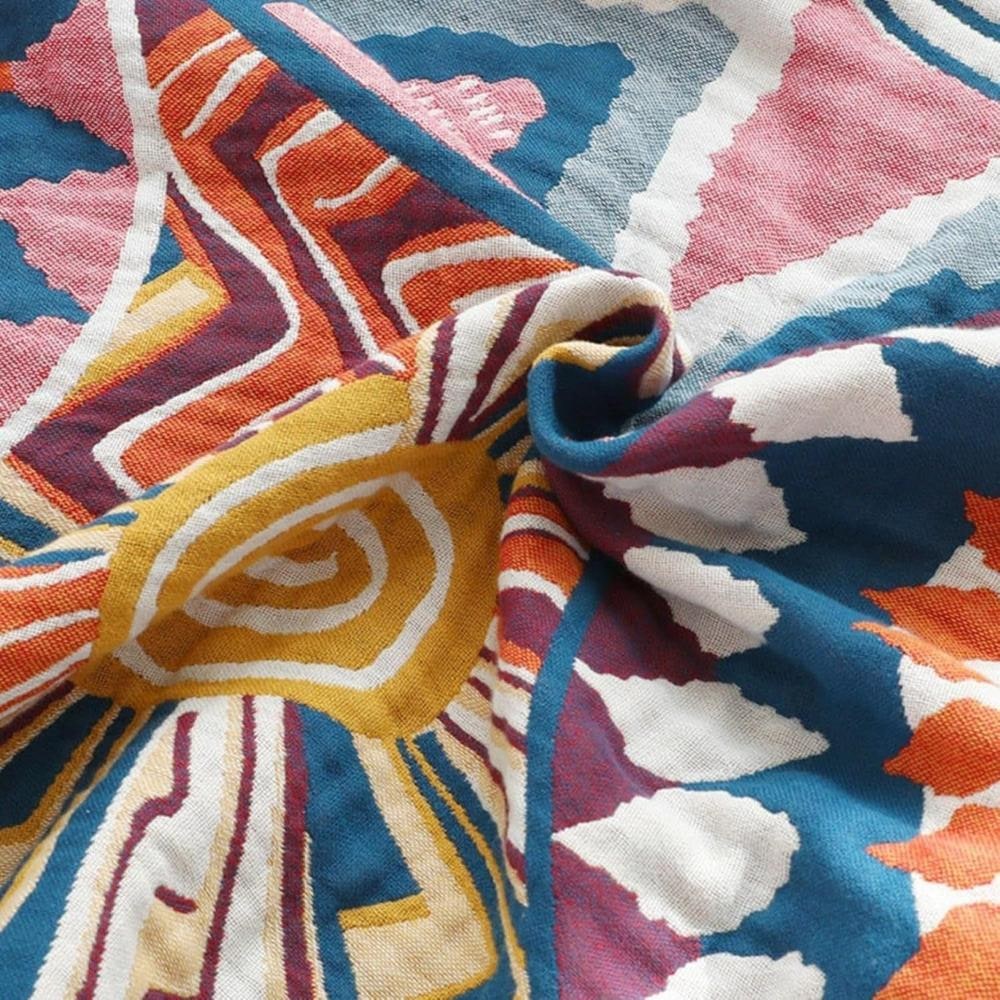 Throw Blanket Brushed Cotton Lightweight Machine Washable