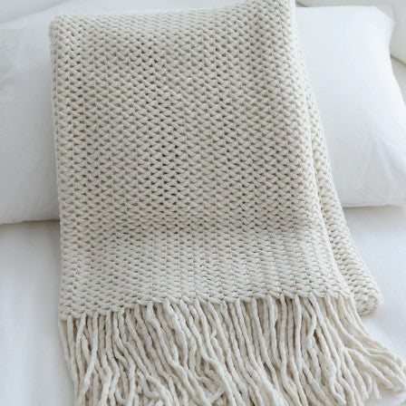 Throw Blanket Chunky Knit Soft Machine Washable