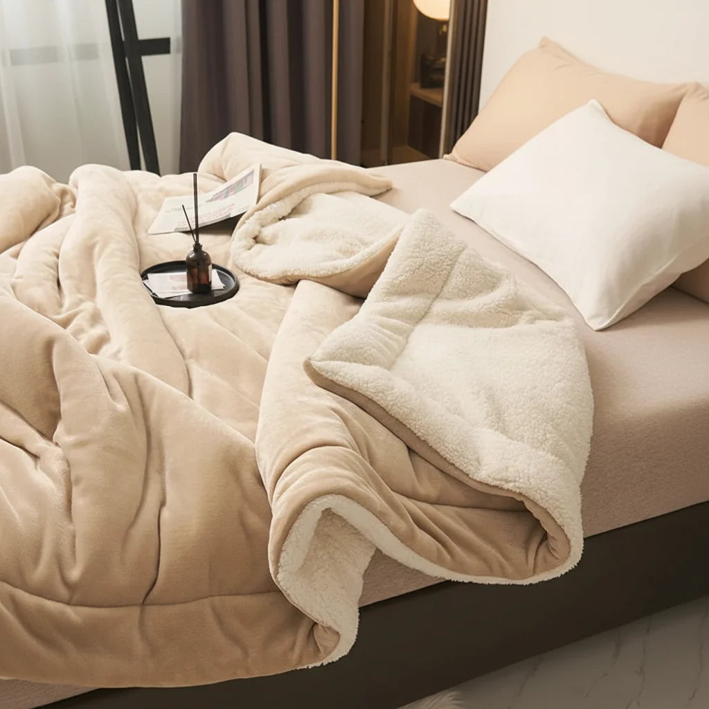Throw Blanket Double-Brushed Flannel Lightweight & Machine Washable