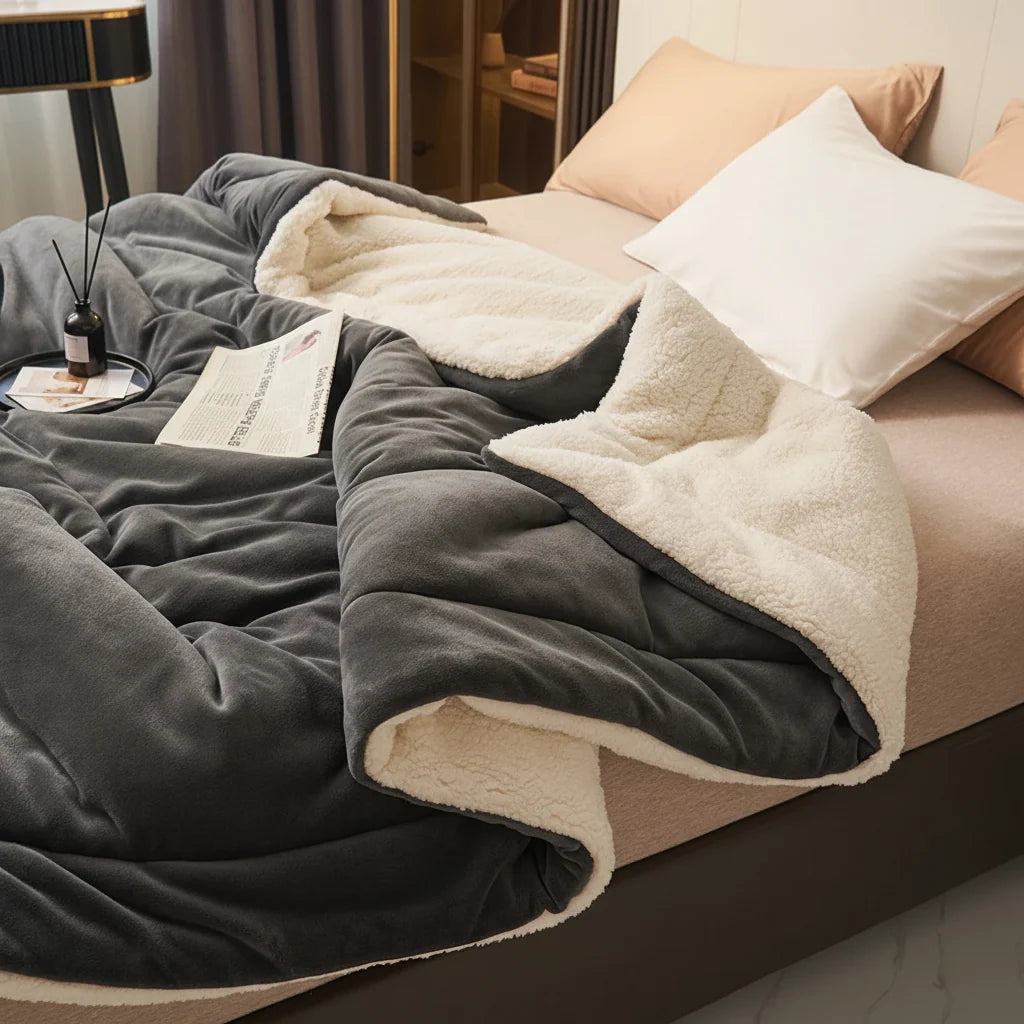 Throw Blanket Double-Brushed Flannel Lightweight & Machine Washable