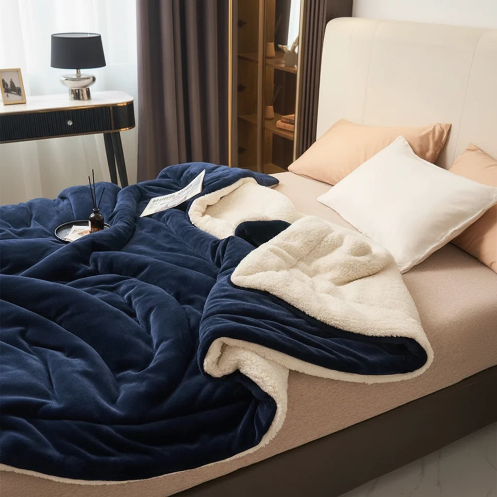 Throw Blanket Double-Brushed Flannel Lightweight & Machine Washable