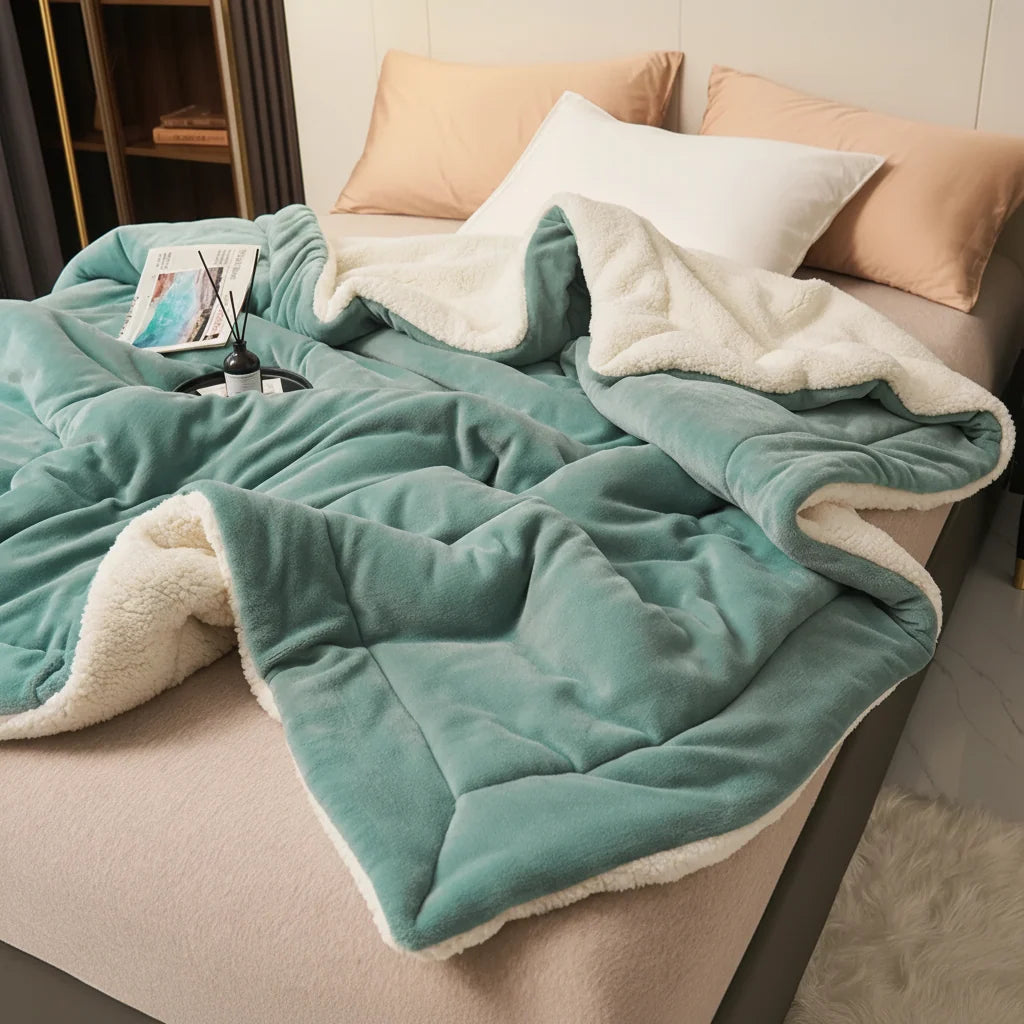 Throw Blanket Double-Brushed Flannel Lightweight & Machine Washable