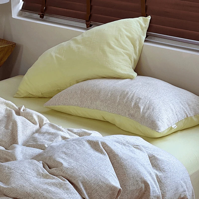 Throw Blanket Set Quilted Cotton-Linen Breathable Three-Piece