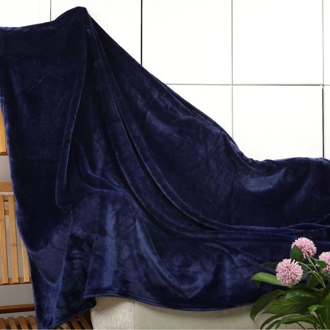Throw Blanket Velvet Plush Machine Washable