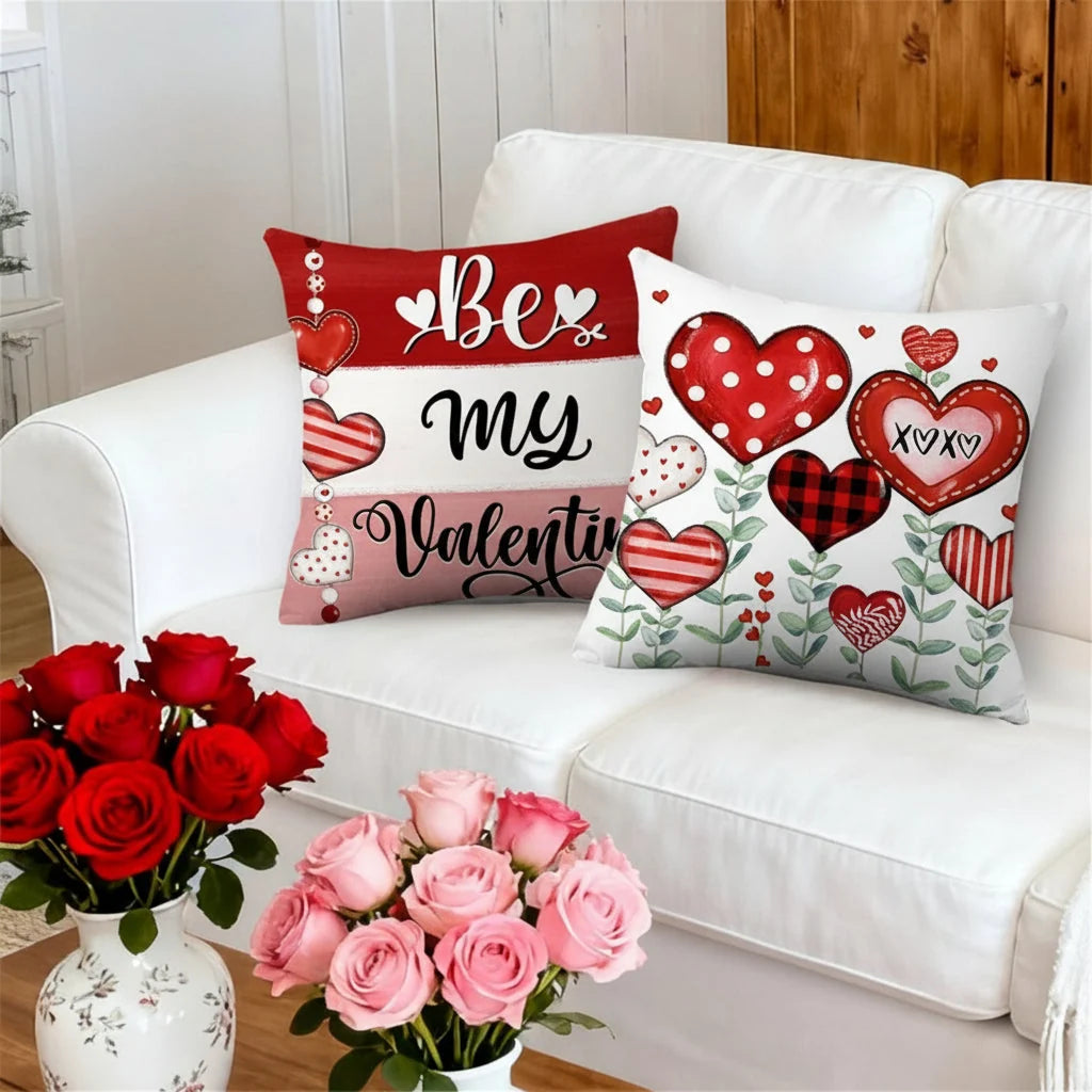 Throw Pillow Cover Printed Polyester Hidden Zipper & Double-Stitched Seams
