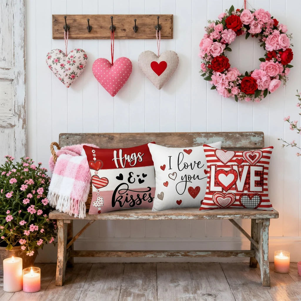 Throw Pillow Cover Printed Polyester Hidden Zipper & Double-Stitched Seams