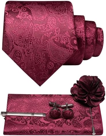 Tie Set Paisley Pattern 5-Piece Woven Polyester