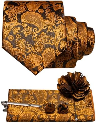 Tie Set Paisley Pattern 5-Piece Woven Polyester