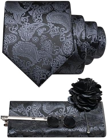 Tie Set Paisley Pattern 5-Piece Woven Polyester