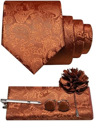 Tie Set Paisley Pattern 5-Piece Woven Polyester