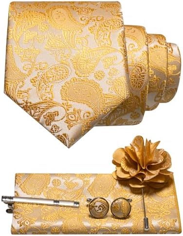 Tie Set Paisley Pattern 5-Piece Woven Polyester