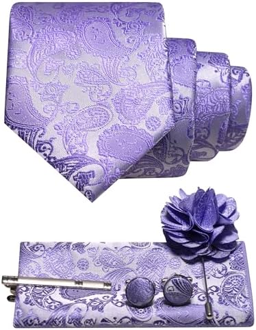 Tie Set Paisley Pattern 5-Piece Woven Polyester