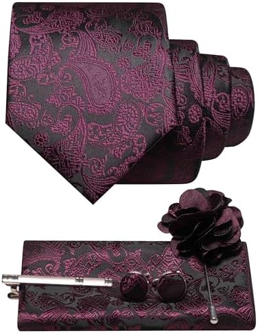 Tie Set Paisley Pattern 5-Piece Woven Polyester