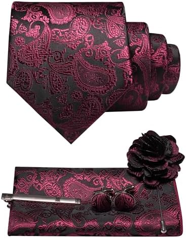 Tie Set Paisley Pattern 5-Piece Woven Polyester