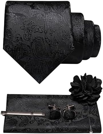 Tie Set Paisley Pattern 5-Piece Woven Polyester
