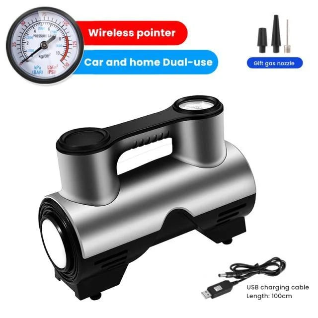 Tire Inflator Portable Auto Shutoff LED Light