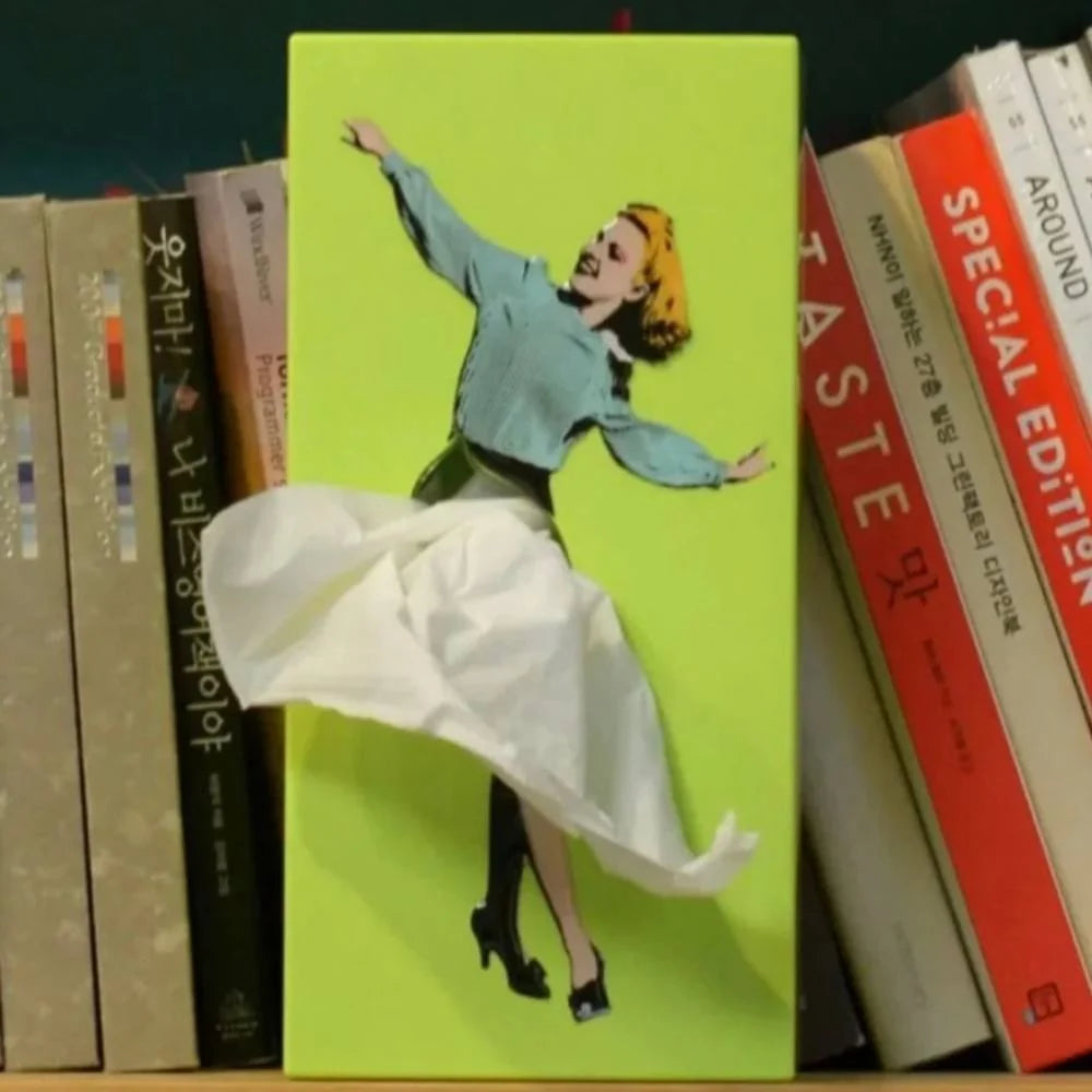 Tissue Box Cover Flying Skirt Design Fits Standard Boxes