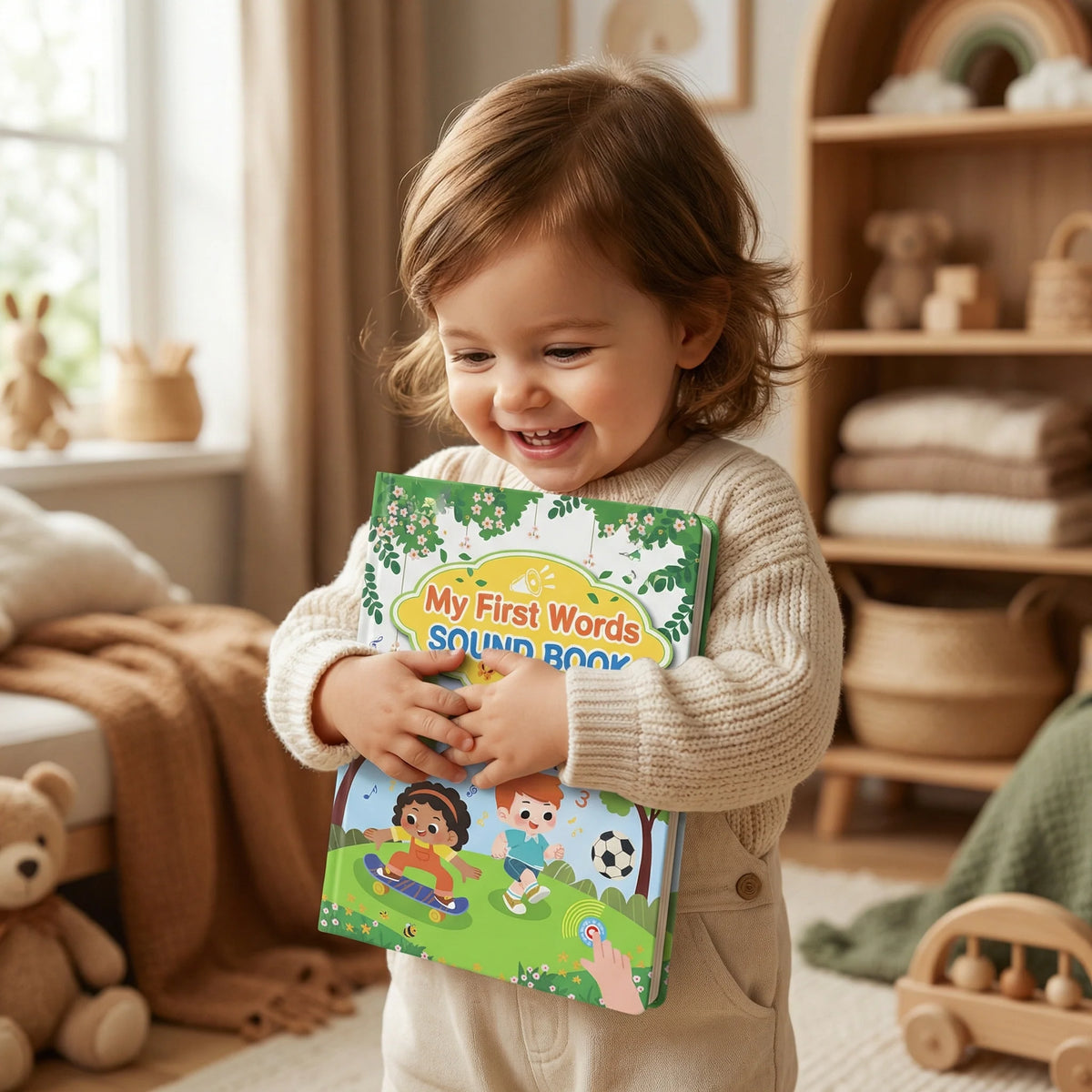 Toddler Sound Book Large Audio Buttons & Durable Pages