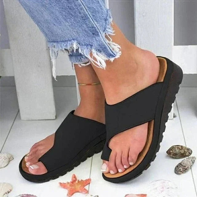 Toe-Ring Sandals Multi-Zone Arch Support Slip-On
