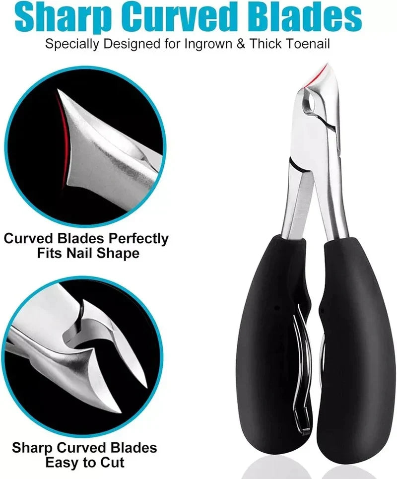 Toenail Clipper Curved Blade Built-In Guard