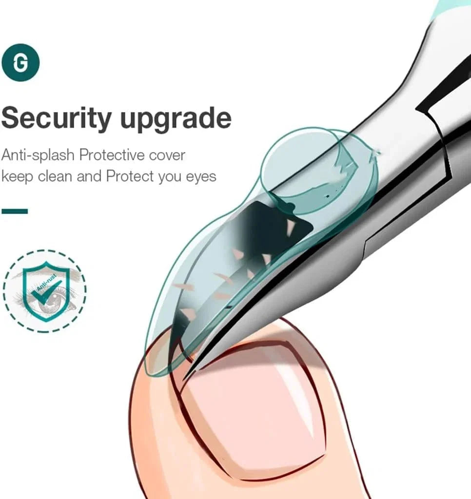 Toenail Clipper Curved Edge Stainless Steel Nail Catcher