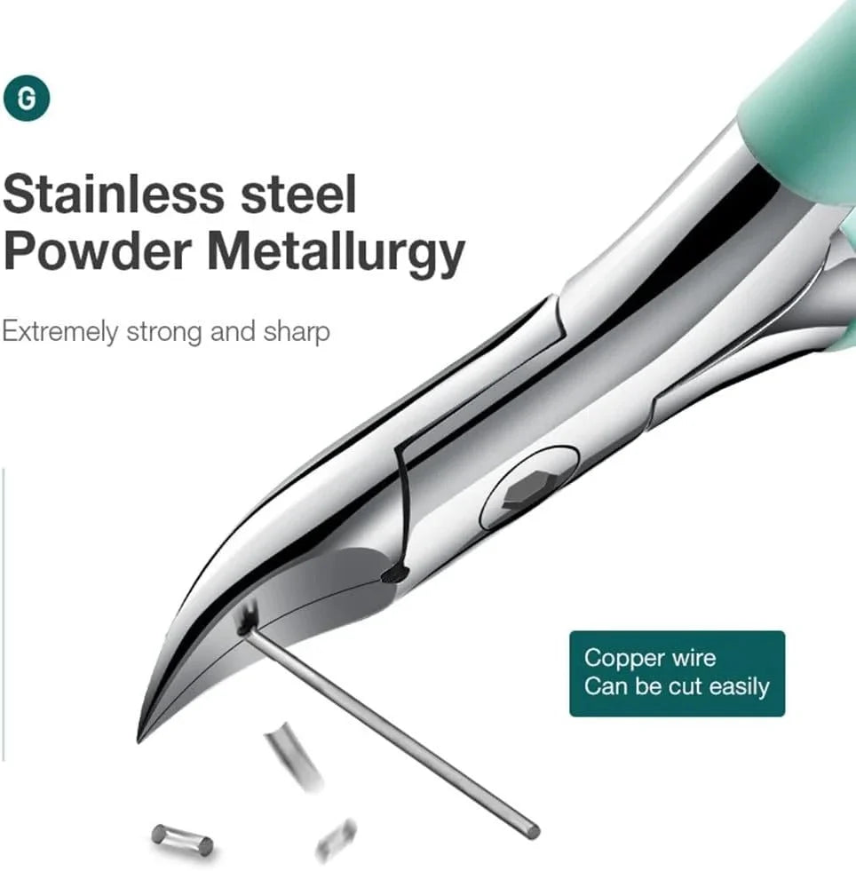 Toenail Clipper Curved Edge Stainless Steel Nail Catcher