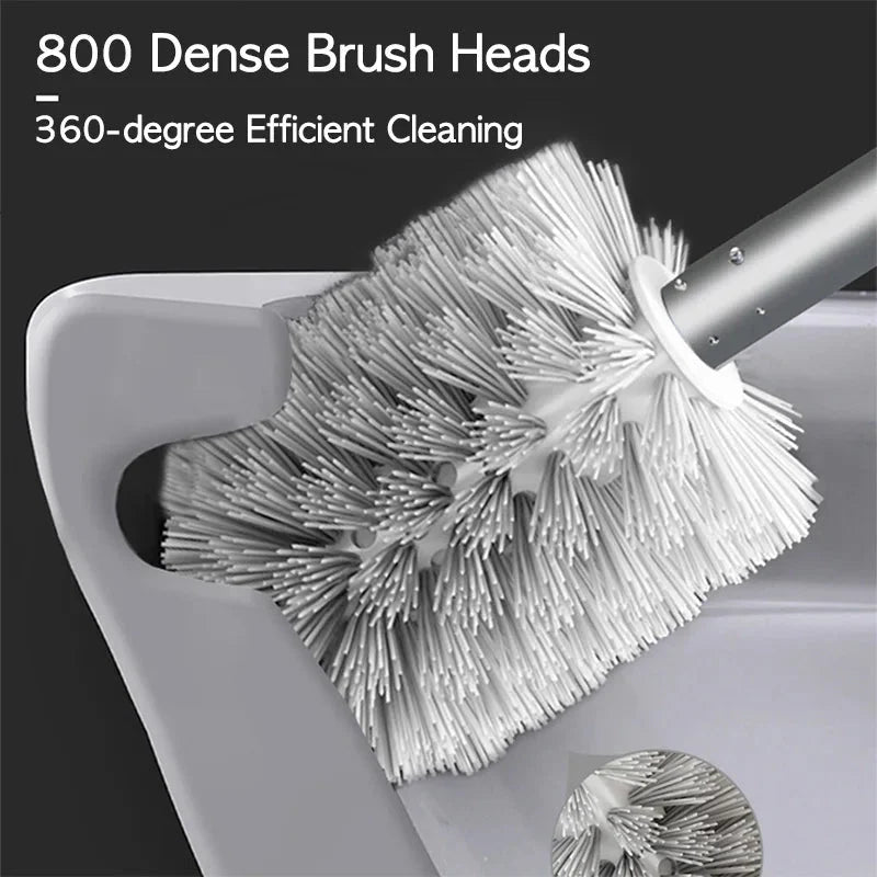 Toilet Brush and Holder Set Wall-Mounted No-Drill Aluminumաժողով